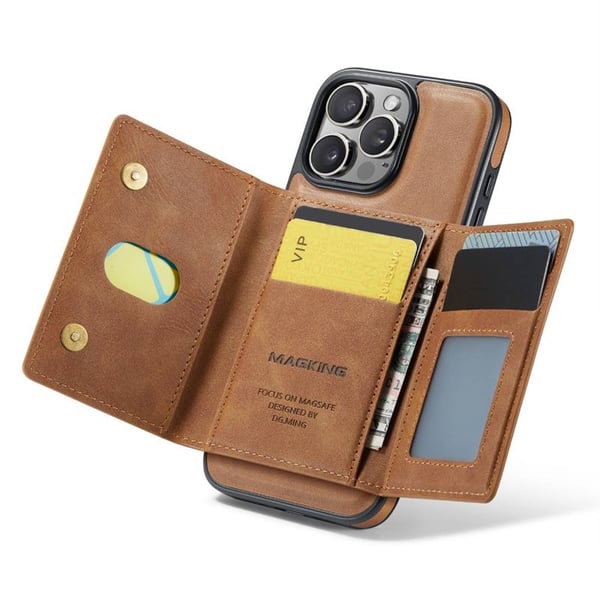 DG-Ming Magking K2 2i1 cover til Apple iPhone 16 Pro - Brun