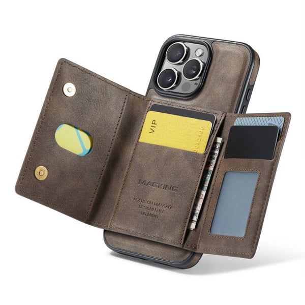 DG-Ming Magking K2 2i1 deksel til Apple iPhone 16 Pro - Coffee