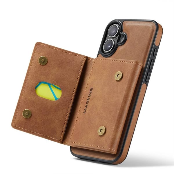 DG-Ming Magking K2 2i1 cover til Apple iPhone 16 Plus - Brun