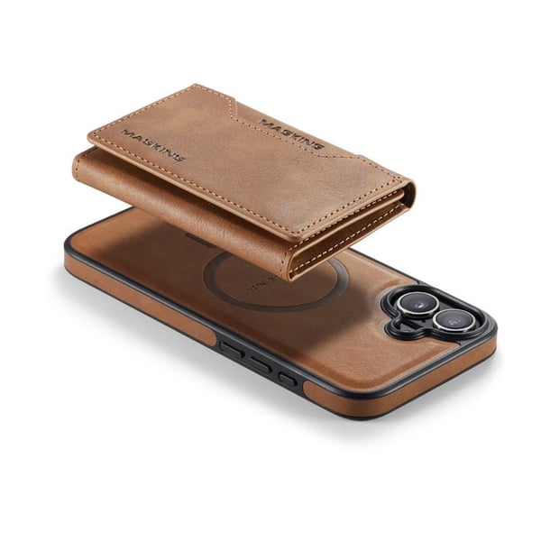 DG-Ming Magking K2 2i1 cover til Apple iPhone 16 Plus - Brun