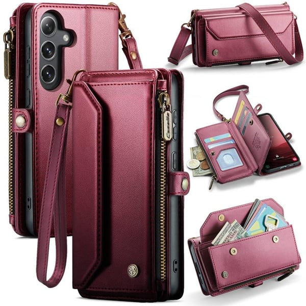 CaseMe mobildeksel C36 til Samsung Galaxy S25 Plus - Burgunder
