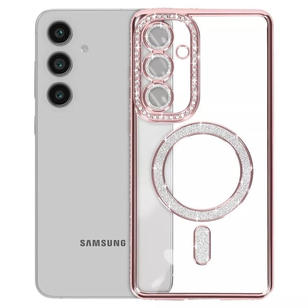 Diamond bling MagSafe deksel til Samsung Galaxy A26 5G - Pink