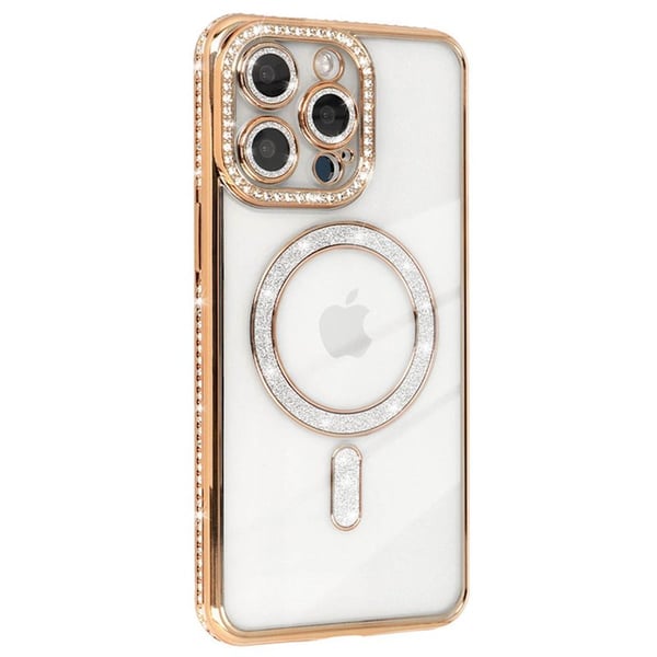 Diamond bling MagSafe kuori Apple iPhone 16 Pro Max - Gold