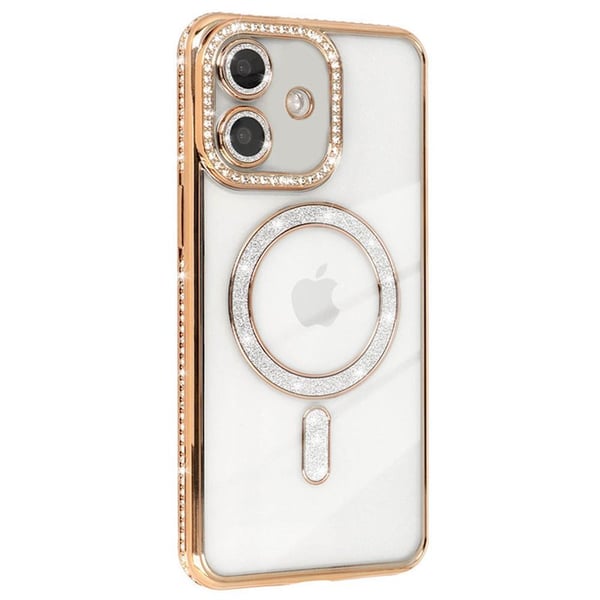 Diamond bling MagSafe deksel til Apple iPhone 16 - Gold