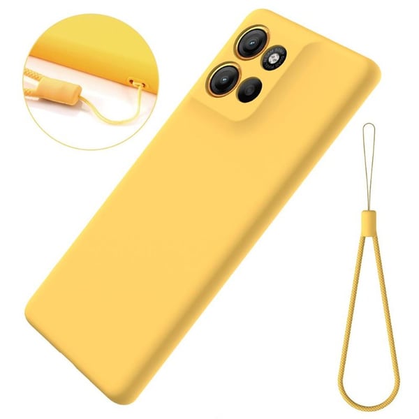 Liquid silikondeksel til Motorola Moto G15 Power - Gul