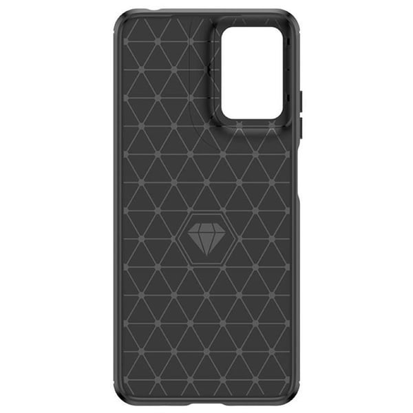 Børstet silikone cover til Motorola Moto E15 - Sort