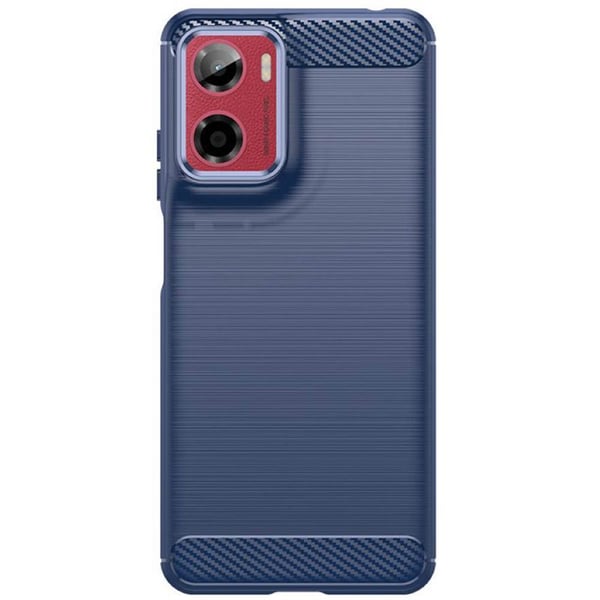 Harjattu TPU kuori Motorola Moto E15 - Sininen