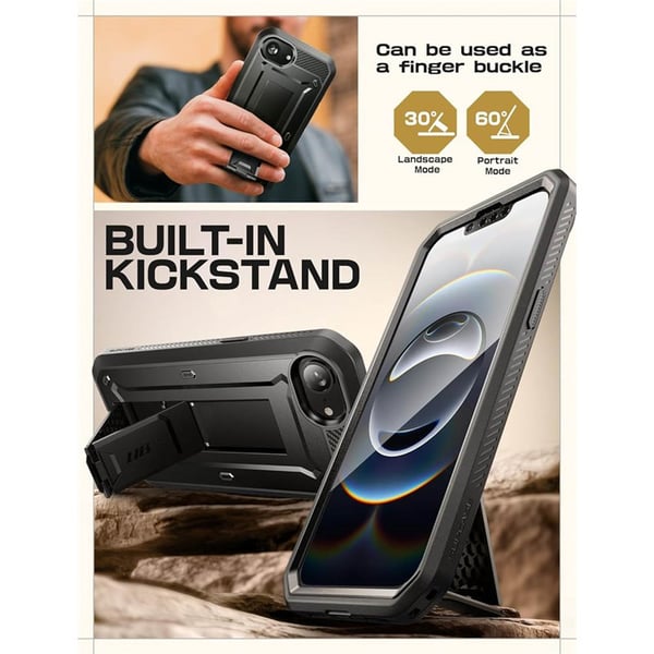 SUPCASE UB Pro cover til Apple iPhone 16e - Sort