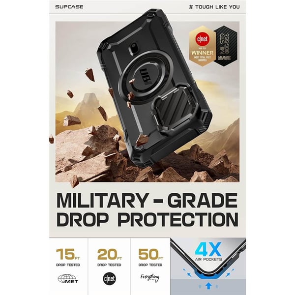 SUPCASE UB Mag XT kuori Apple iPhone 16e - Musta