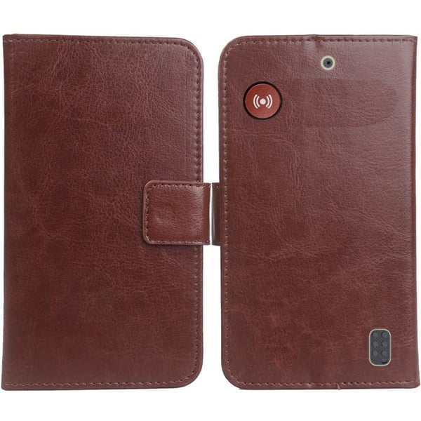 Wallet cover 2-kort til Doro Leva X10 - Brun