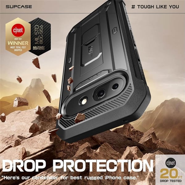 SUPCASE UB Pro cover til Google Pixel 9a - Sort
