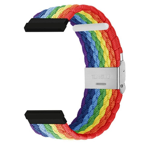 Flettet elastisk klokkereim til Fitbit Sense 2 - Pride