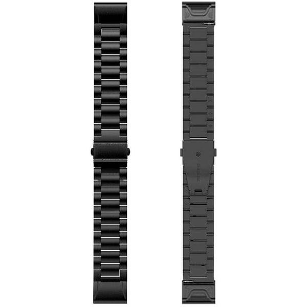 Rustfritt stÃ¥l klokkereim til Garmin Forerunner 970 - Svart