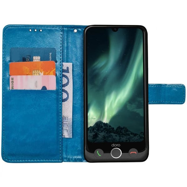 Wallet cover 3-kort til Doro Aurora A31 - LyseblÃ¥