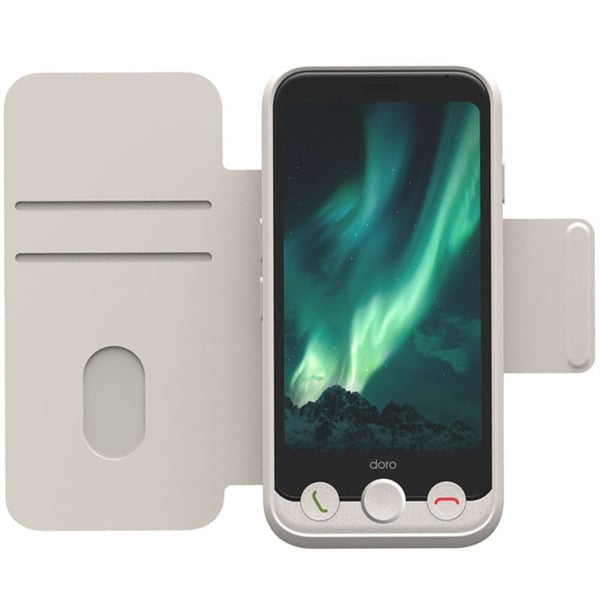 Wallet cover til Doro Aurora A11 - Bone