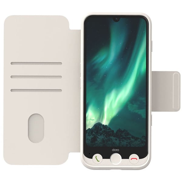 Wallet cover til Doro Aurora A30 - Bone