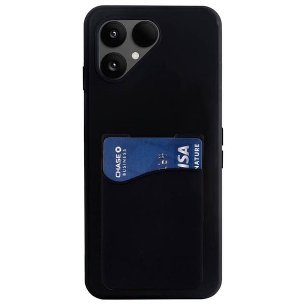 Silikone cover med kortholder til Fairphone 6 - Sort