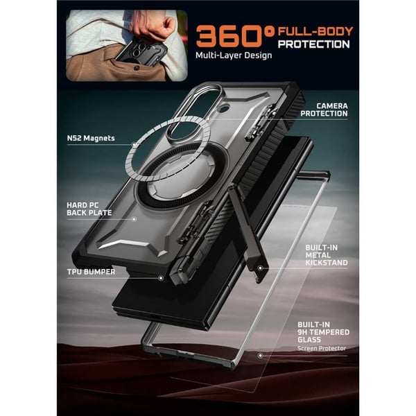 SUPCASE UB Grip skal till Samsung Galaxy Z Fold 7 - Svart