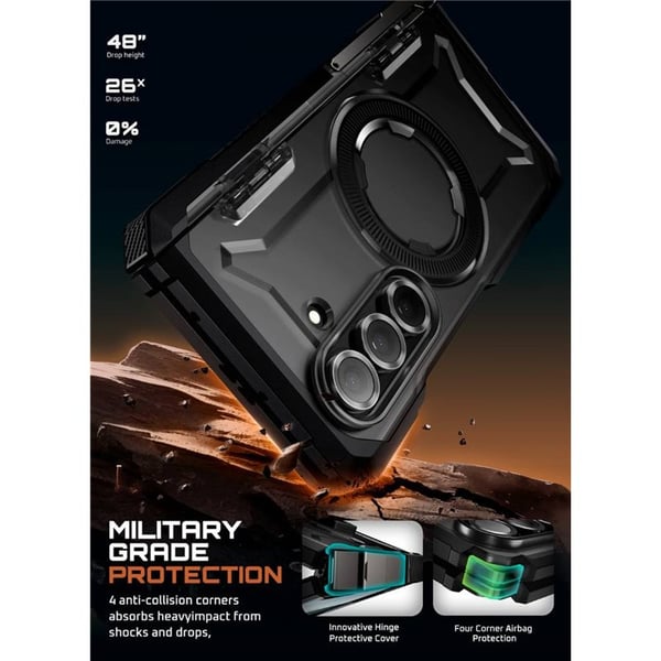 SUPCASE UB Grip skal till Samsung Galaxy Z Fold 7 - Svart