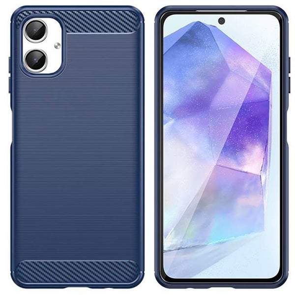Børstet silikone cover til Samsung Galaxy A07 4G - Blå