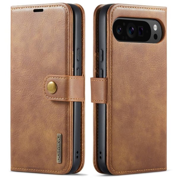 Mobil lommebok DG-Ming 2i1 til Google Pixel 10 Pro - Brun