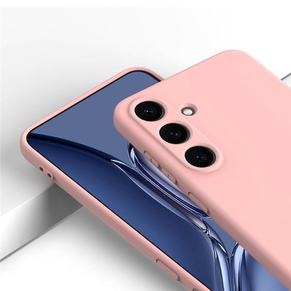Liquid silikone cover til Samsung Galaxy S25 - Peach