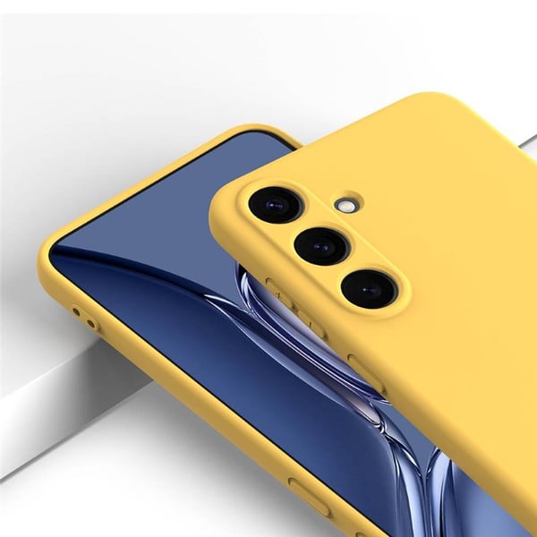 Liquid silikone cover til Samsung Galaxy S25 - Gul