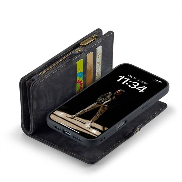 CaseMe mobilcover 008 8-kort til Apple iPhone 17 Pro - Sort/grå