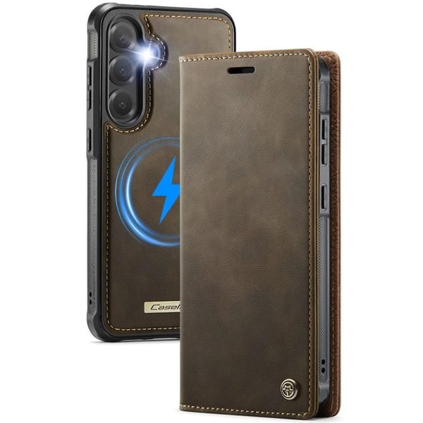 CaseMe mobildeksel C49 2i1 til Samsung Galaxy S25 â Coffee