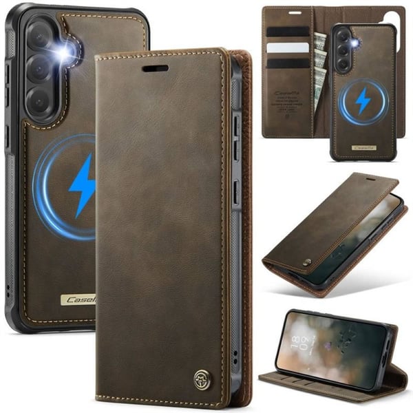 CaseMe mobildeksel C49 2i1 til Samsung Galaxy S24 Plus â Coffe