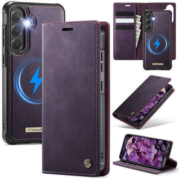 CaseMe mobildeksel C49 2i1 til Samsung Galaxy S24 â Purple pul