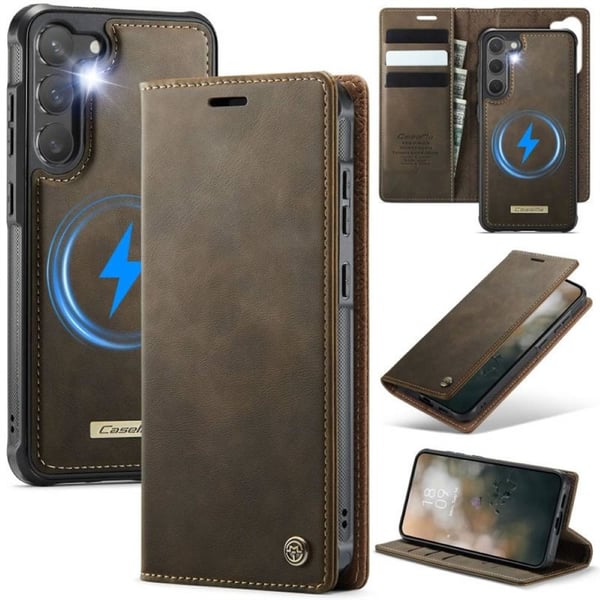 CaseMe mobildeksel C49 2i1 til Samsung Galaxy S23 – Coffee