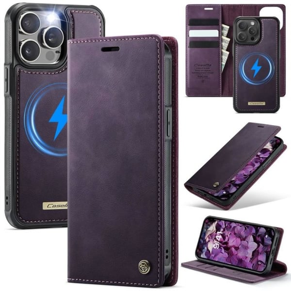 CaseMe mobildeksel C49 2i1 til Apple iPhone 14 Pro – Purple pu