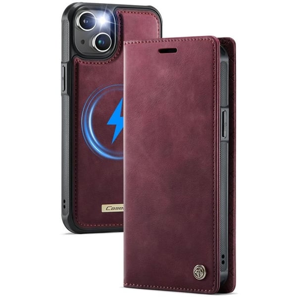 CaseMe mobildeksel C49 2i1 til Apple iPhone 15 – Crimson red