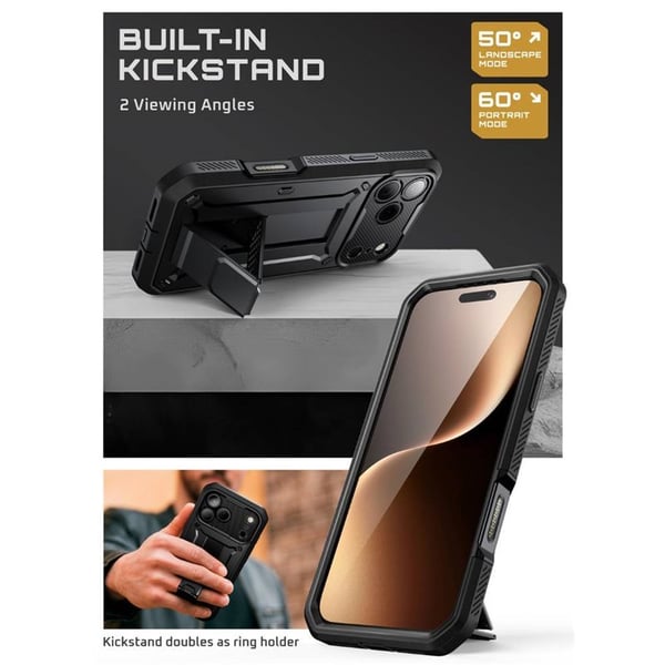 SUPCASE UB Pro skal till Apple iPhone 17 Pro - Svart