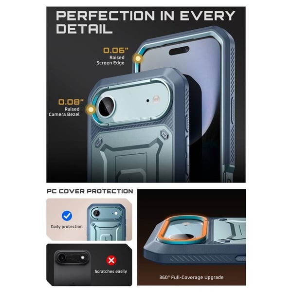 SUPCASE UB Pro kotelo Apple iPhone Air - Azure