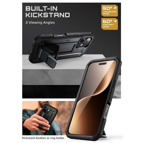 SUPCASE UB Pro skal till Apple iPhone 17 - Svart