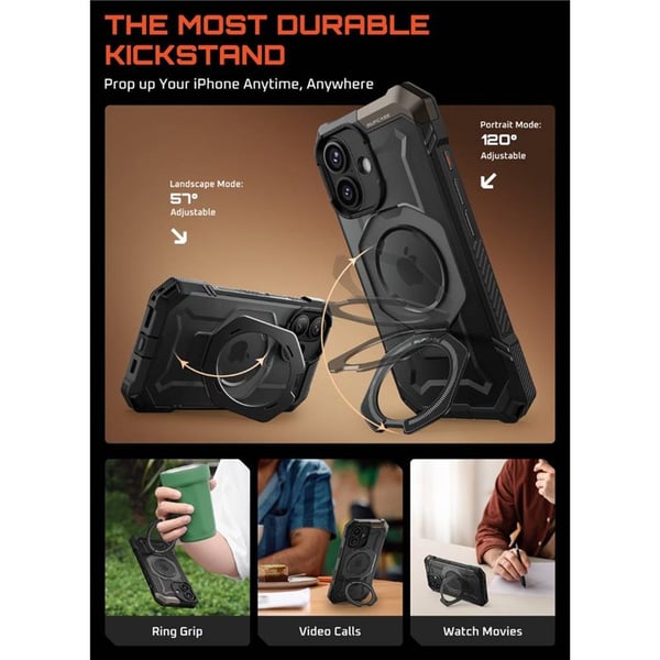 SUPCASE UB Grip kuori Apple iPhone 17 - Black