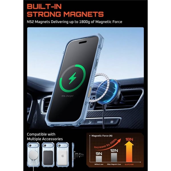 SUPCASE UB Grip skal till Apple iPhone Air - Arctic