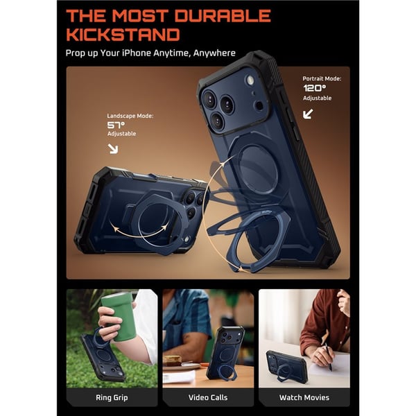 SUPCASE UB Grip Pro skal till Apple iPhone 17 Pro - Azure