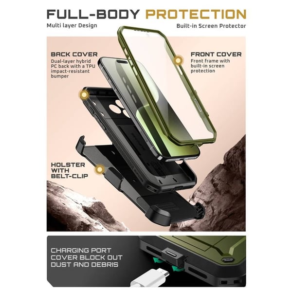 SUPCASE UB Pro skal till Apple iPhone 17 Pro - Guldan