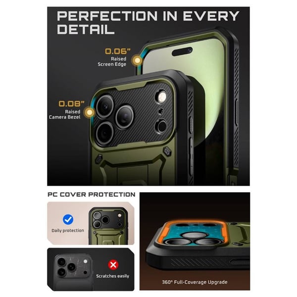 SUPCASE UB Pro skal till Apple iPhone 17 Pro - Guldan