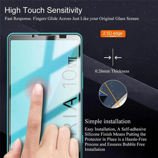 2-pak Herdet glass skjermbeskytter til Sony Xperia 10 VII