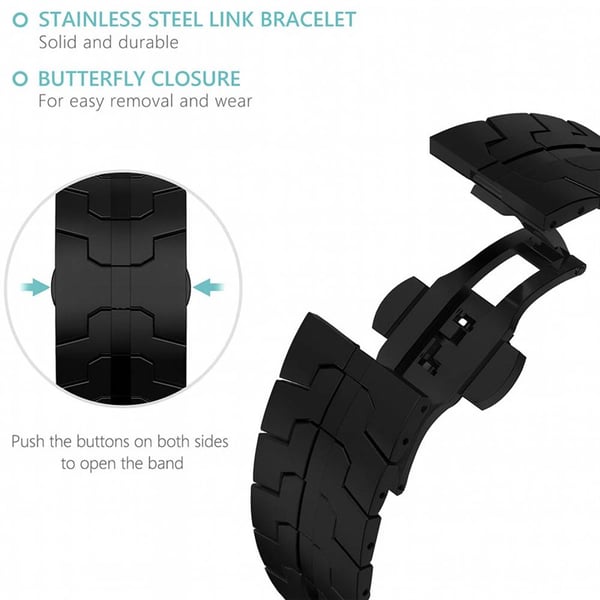 Iron Man rustfritt klokkereim til Apple Watch 9 (41mm) - Black