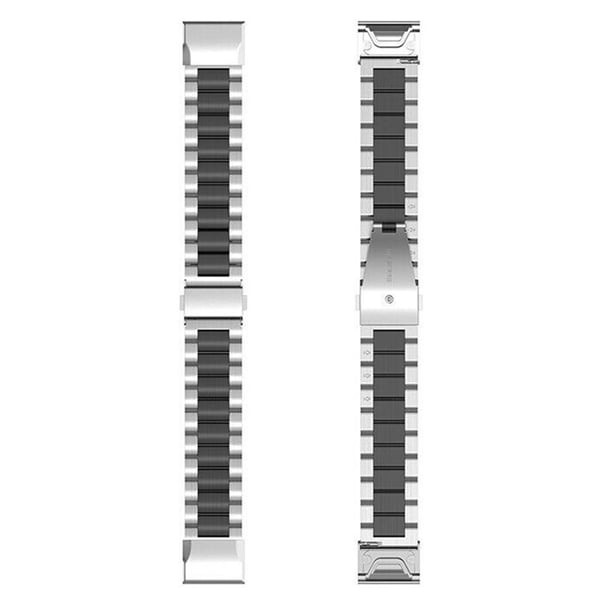 Rustfritt stÃ¥l klokkereim til Garmin Epix (47mm) - SÃ¸lv/svart