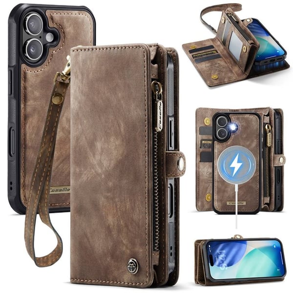 CaseMe mobilcover 008 8-kort til Apple iPhone 17 - Brun