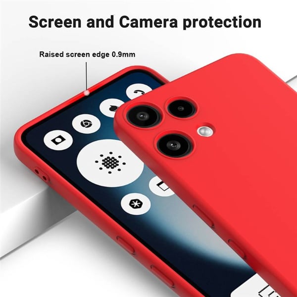 Liquid silikon skal till Nothing Phone 3a Lite - China Red