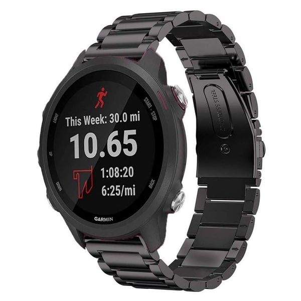 Urrem Rustfrit stÃ¥l til Garmin Forerunner 245/245M - Sort