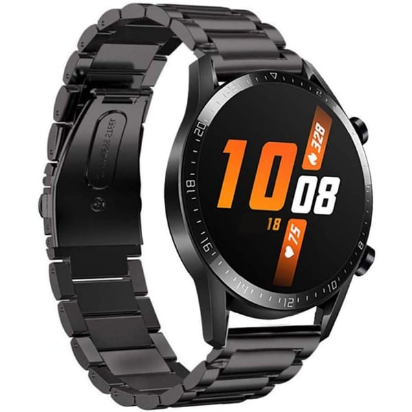 Klokkereim Rustfritt stÃ¥l til Huawei Watch GT2 - Svart