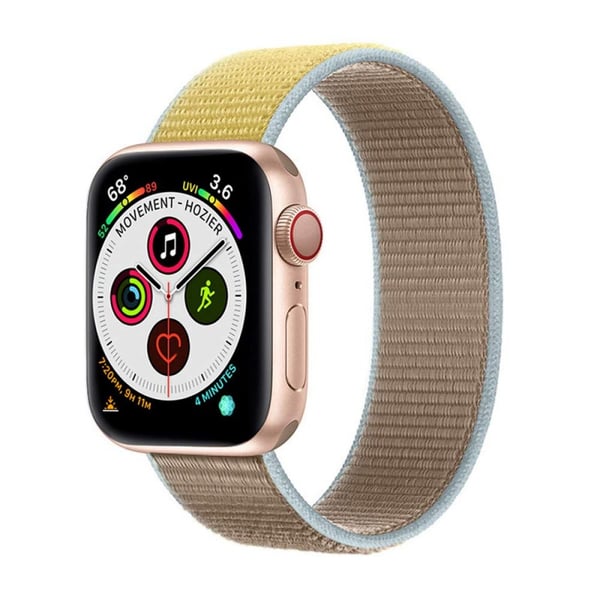 Nailon kellon ranneke Apple Watch 5 (44mm) - Camel